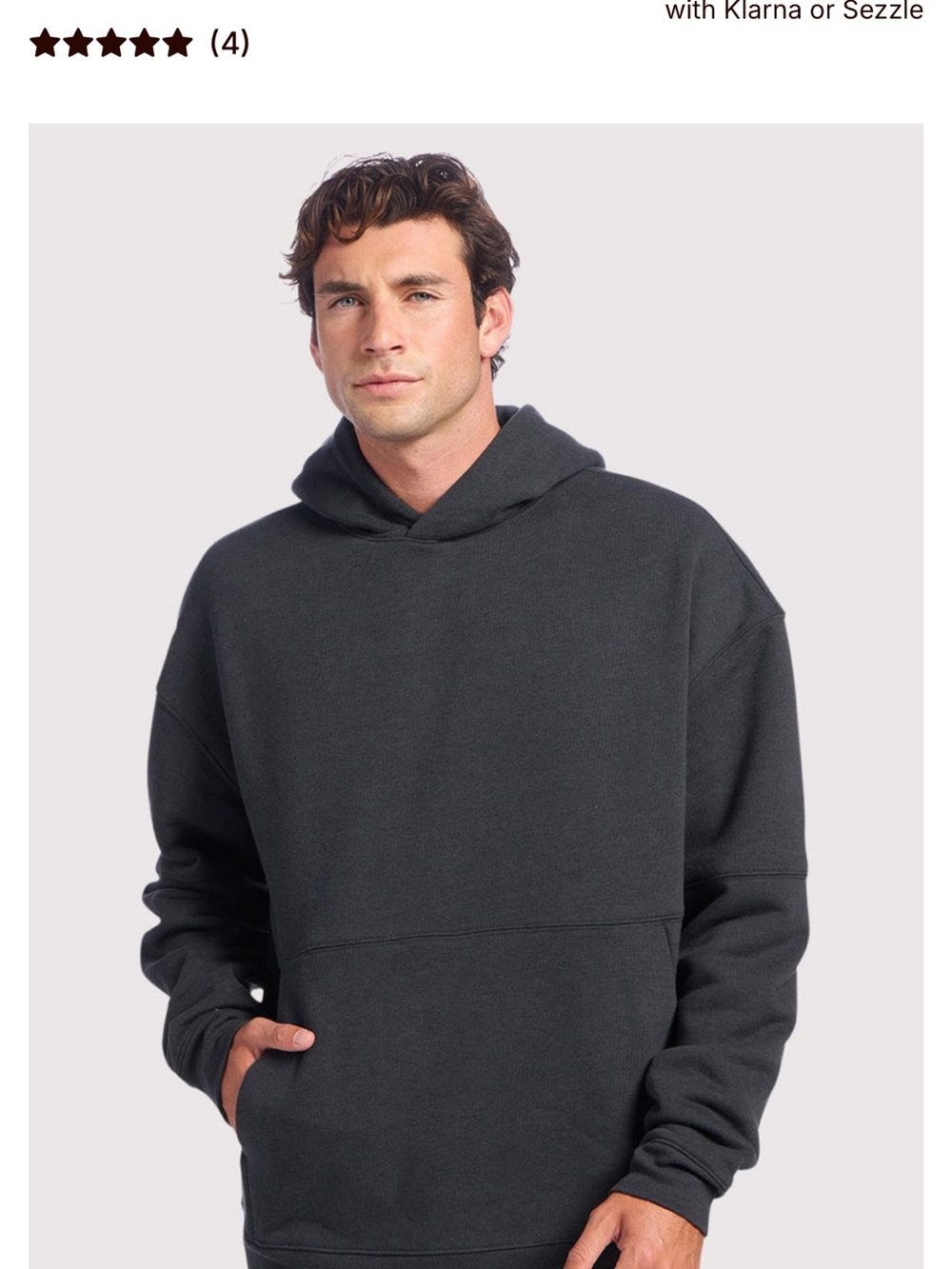 nuuds Men's Vintage Fleece Hoodie in black